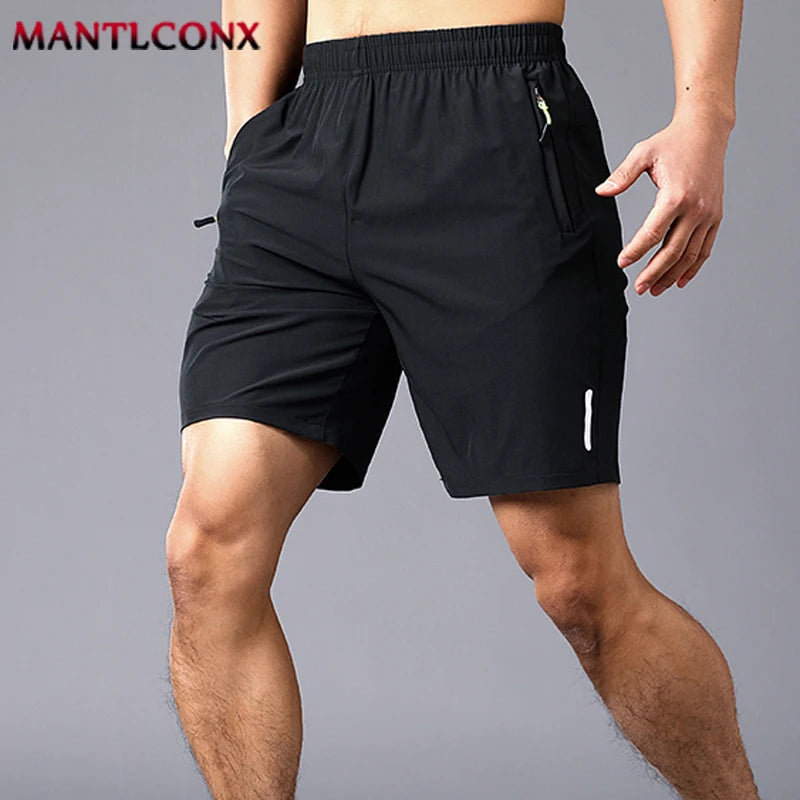 New Fashion Sports Shorts Men Elastic Waist Shorts Male Breathable Quick Dry Comfortable Men's Short Pants Men Bottom Black XXXL