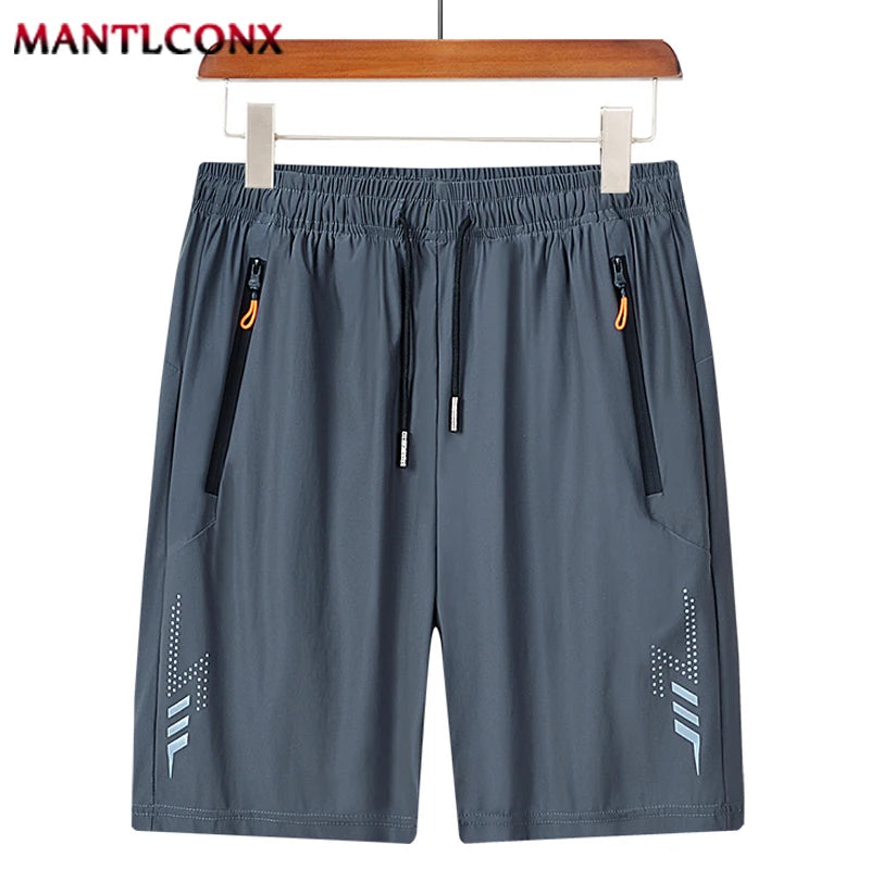 New Fashion Sports Shorts Men Elastic Waist Shorts Male Breathable Quick Dry Comfortable Men's Short Pants Men Bottom Black XXXL