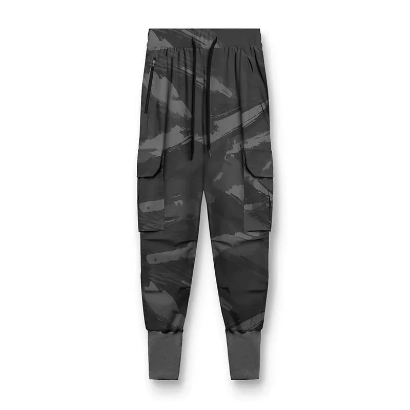 Gym Men's Versatile Quick Dry Pants Multi-pocket Sweatpants Outdoors Fitness Jogging Trousers Sport Training Jogger Cargo Pants