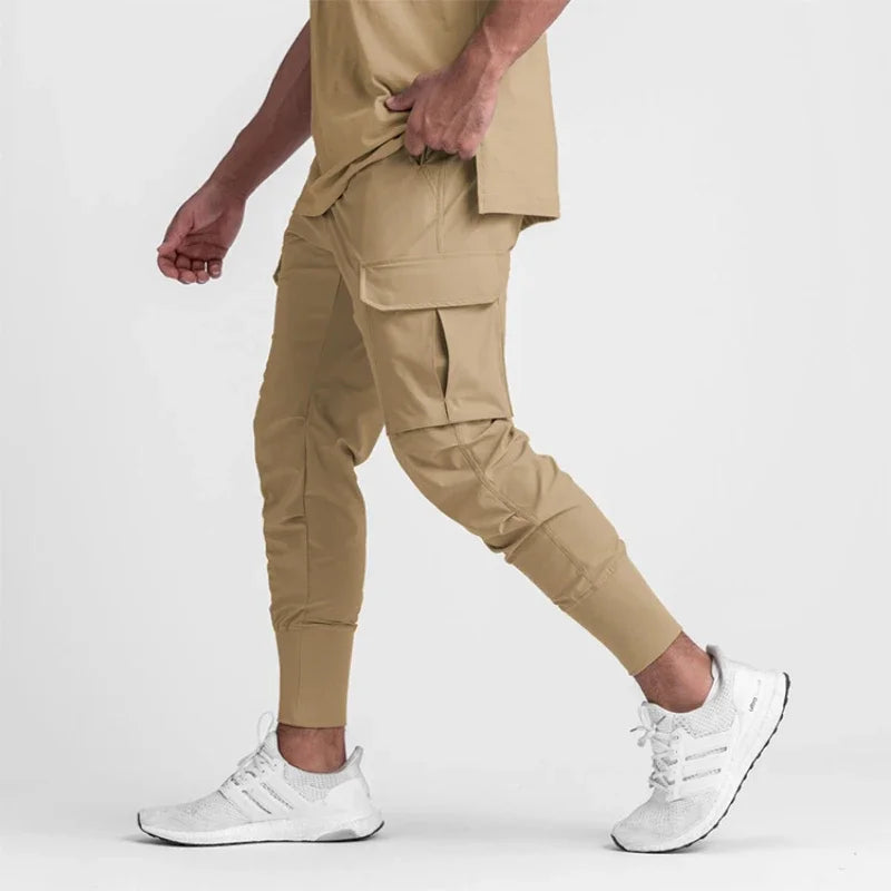 Gym Men's Versatile Quick Dry Pants Multi-pocket Sweatpants Outdoors Fitness Jogging Trousers Sport Training Jogger Cargo Pants