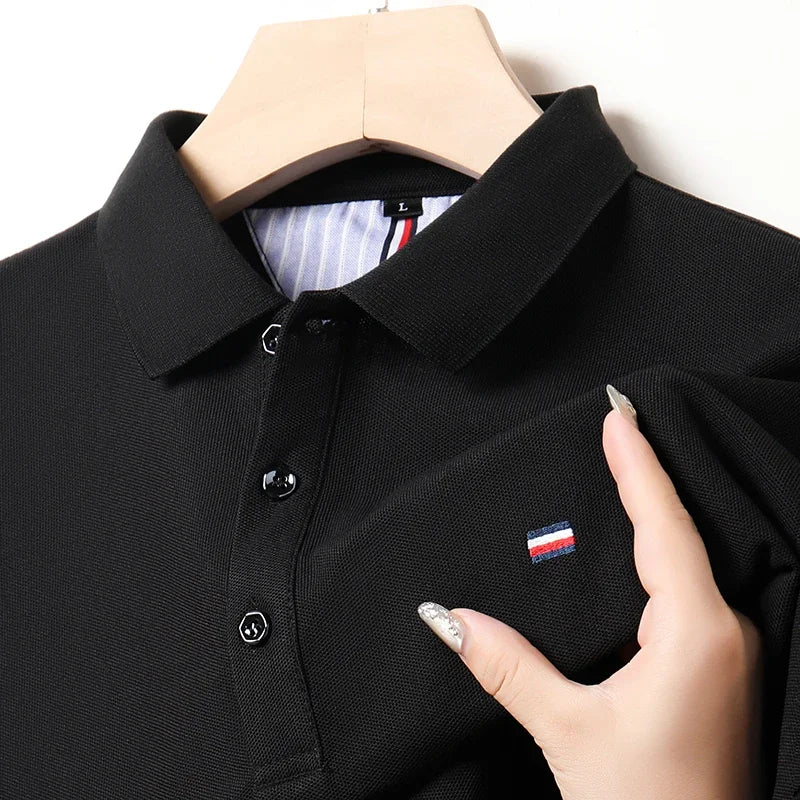 Men's Casual Fashion Breathable Polo Shirt Comfortable Embroidered Top for Business And Leisure