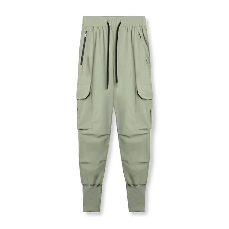 Gym Men's Versatile Quick Dry Pants Multi-pocket Sweatpants Outdoors Fitness Jogging Trousers Sport Training Jogger Cargo Pants