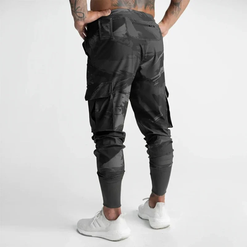 Gym Men's Versatile Quick Dry Pants Multi-pocket Sweatpants Outdoors Fitness Jogging Trousers Sport Training Jogger Cargo Pants