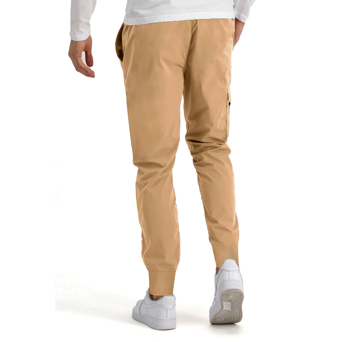 Soild Men'S Sweatpants Pocket Fashionable Bunched Feet Casual Pants For Male Elastic Waist Fitness Pants Tether CalçA Masculina